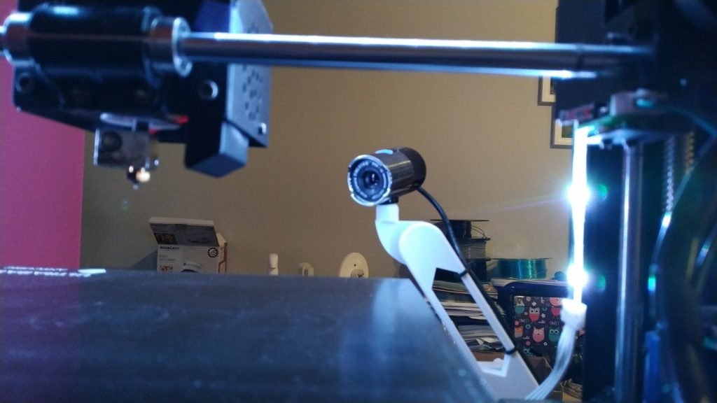 Drukowanie 3D zdalne. Mocowanie do kamery Tracer HD720P do drukarki Anycubic i3 Mega.